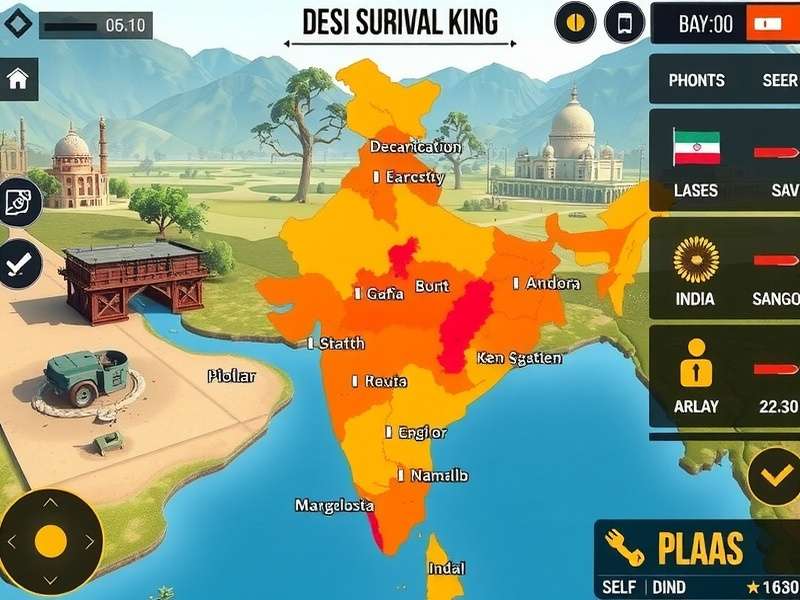 Desi Survival King showing different language options